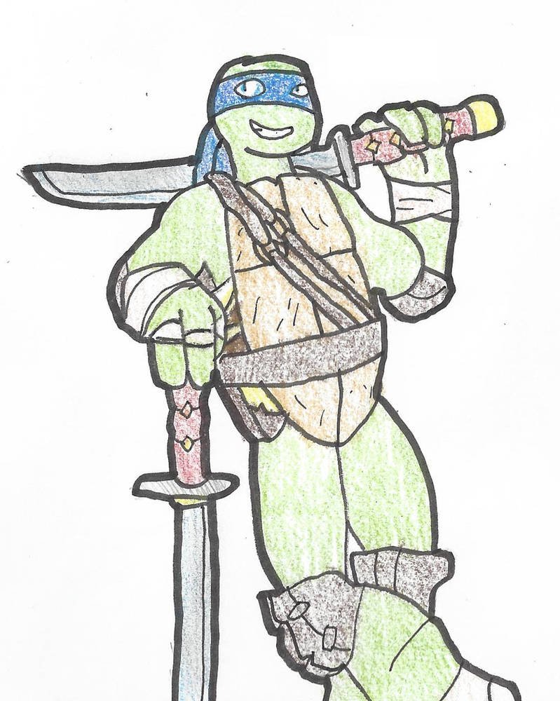 Рисунки Черепашки ниндзя Леонардо