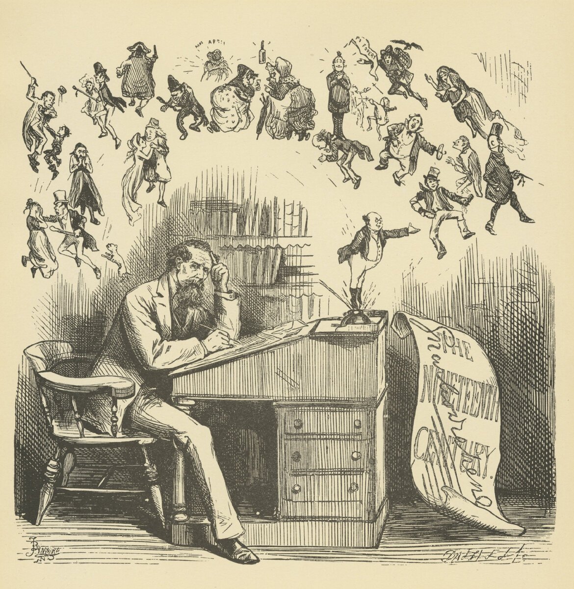 Чарльз Диккенс шаржи