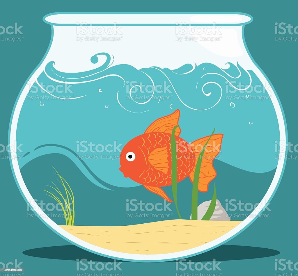 Рыбка в аквариуме эскиз
