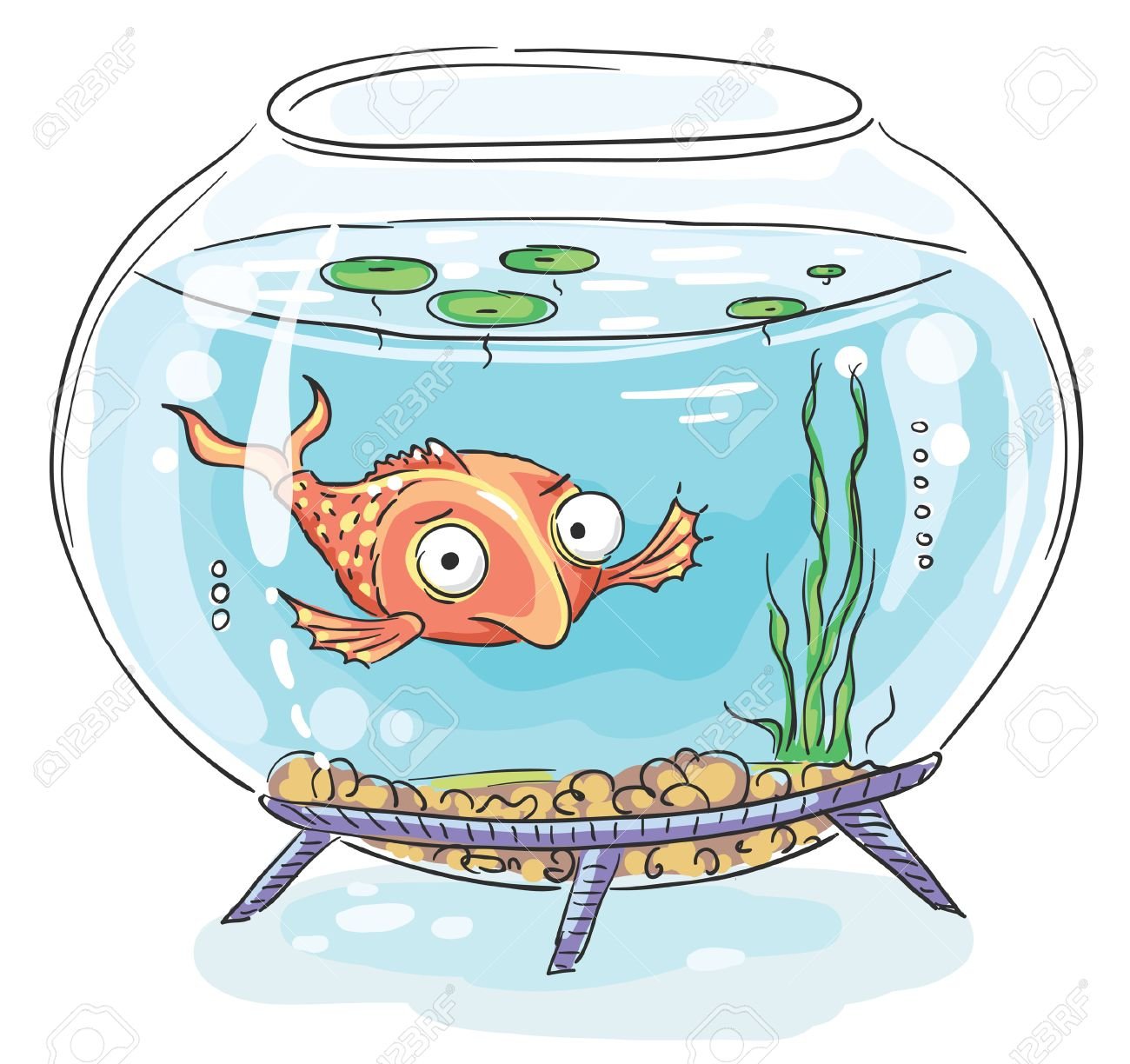 Рыбка в аквариуме мульт