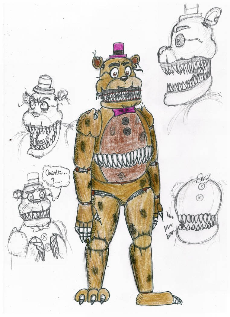 Раскраски ФНАФ 4 Фредди