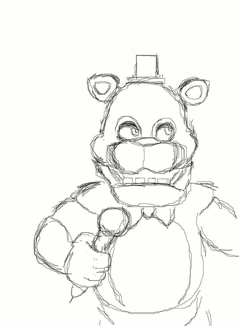 Раскраски ФНАФ кошмарный Фредди