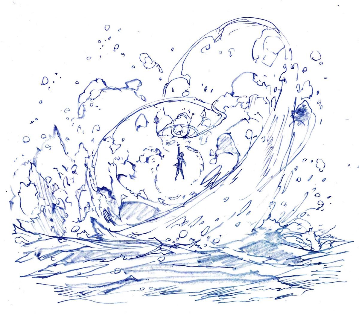 Волны карандашом