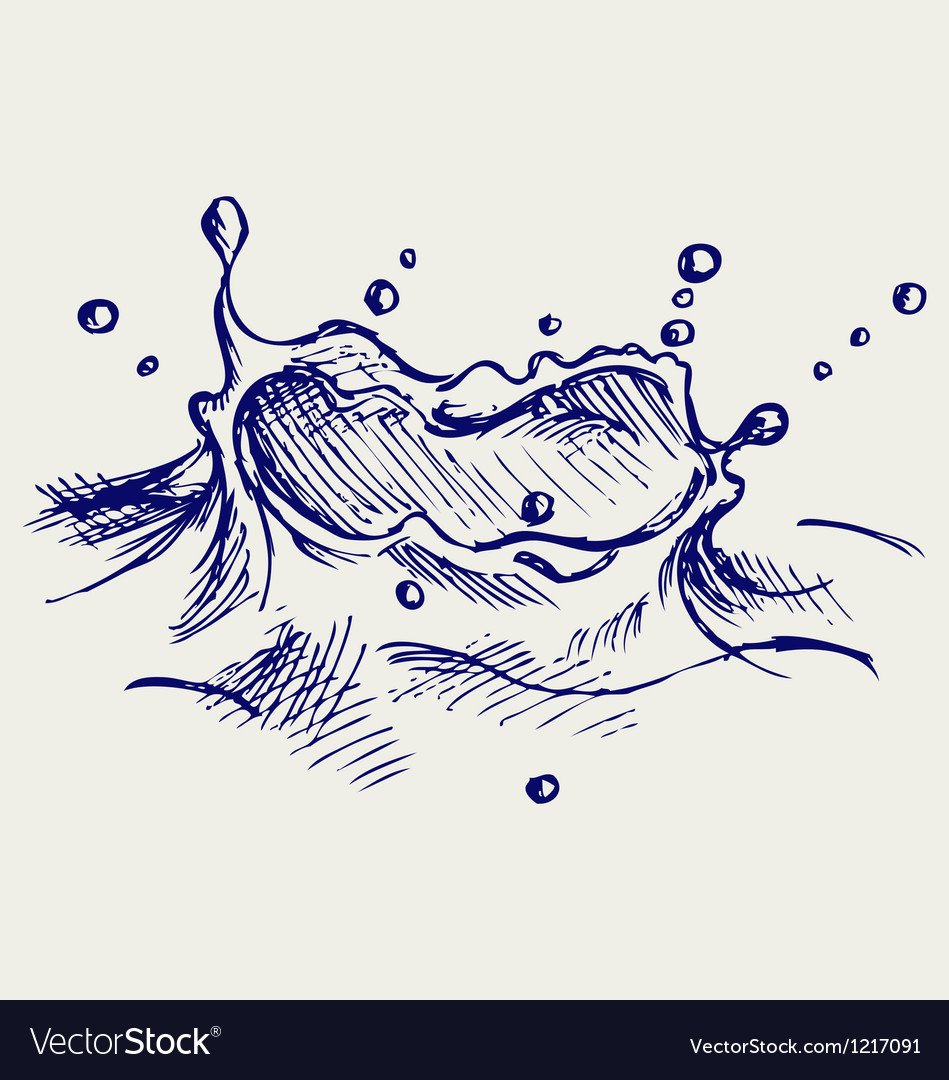 Морские волны ручкой