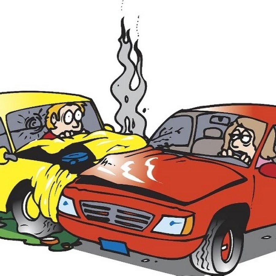 Столкновение автомобилей рисунок