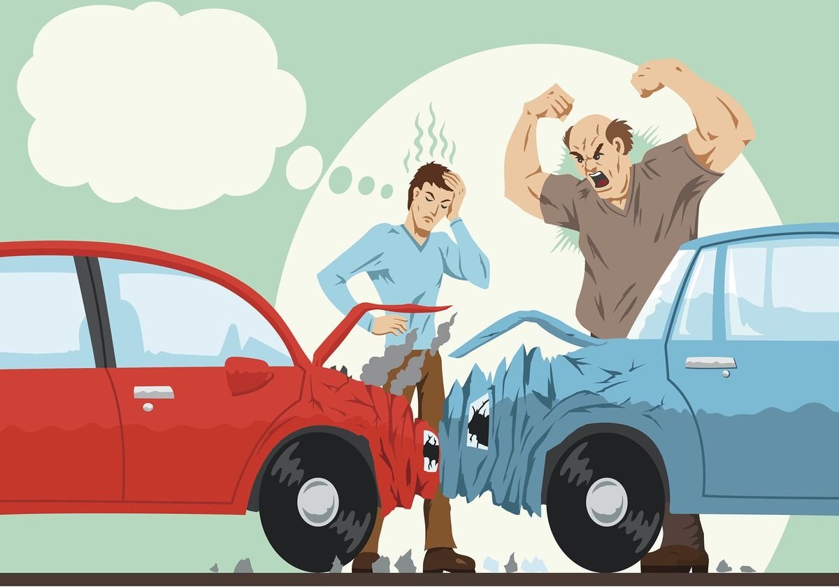 Две машины столкнулись иллюстрация