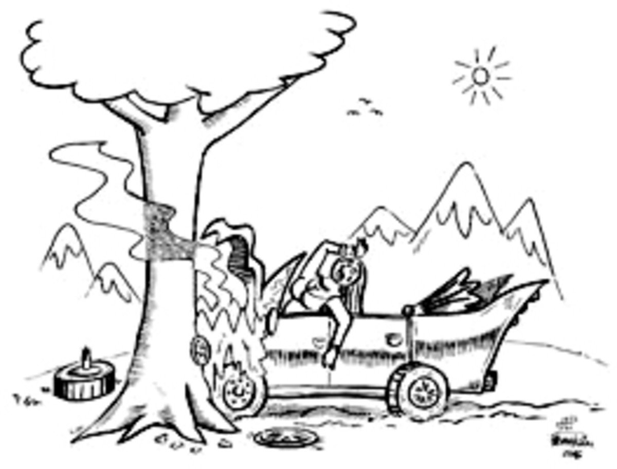 Реалистичные рисунки автоаварий