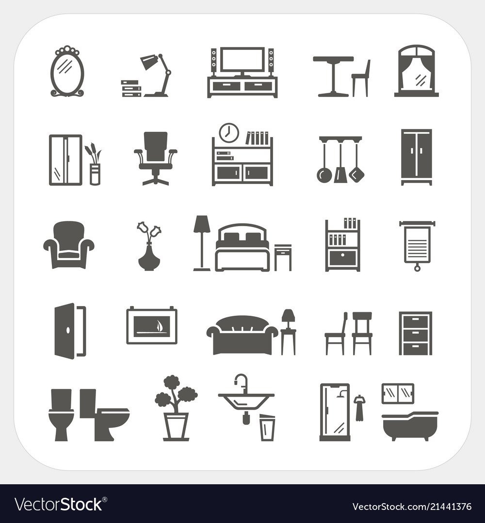 Набор иконок мебель