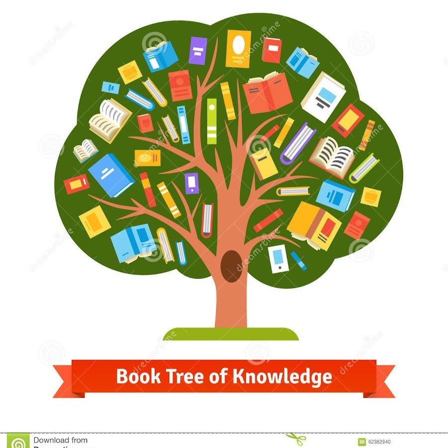 Книжное дерево трафарет