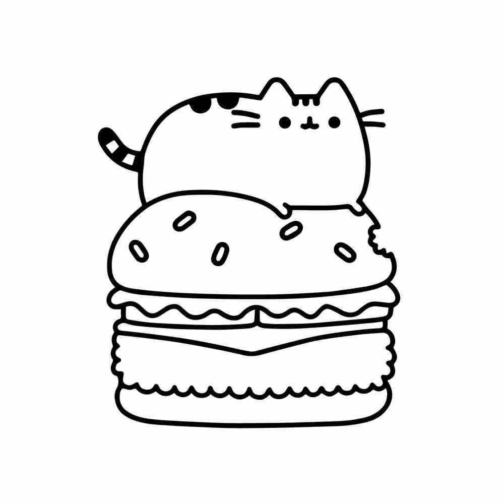 Кот Пушин раскраска