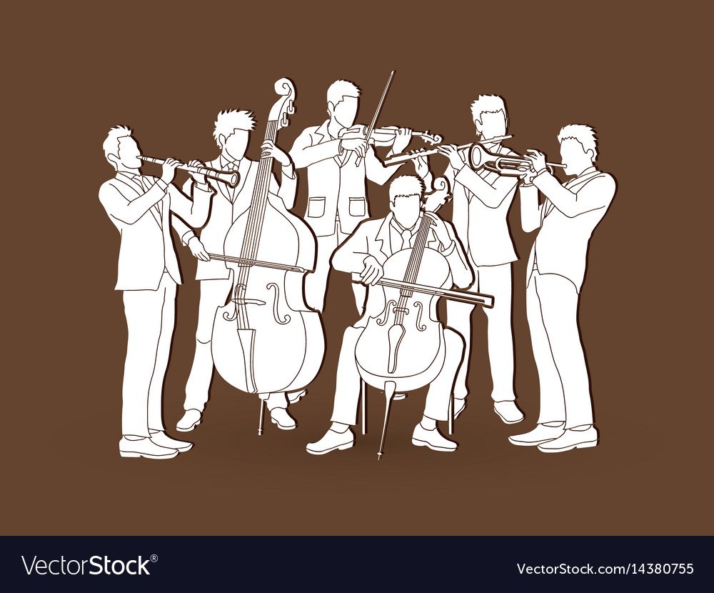 Оркестр раскраска для детей