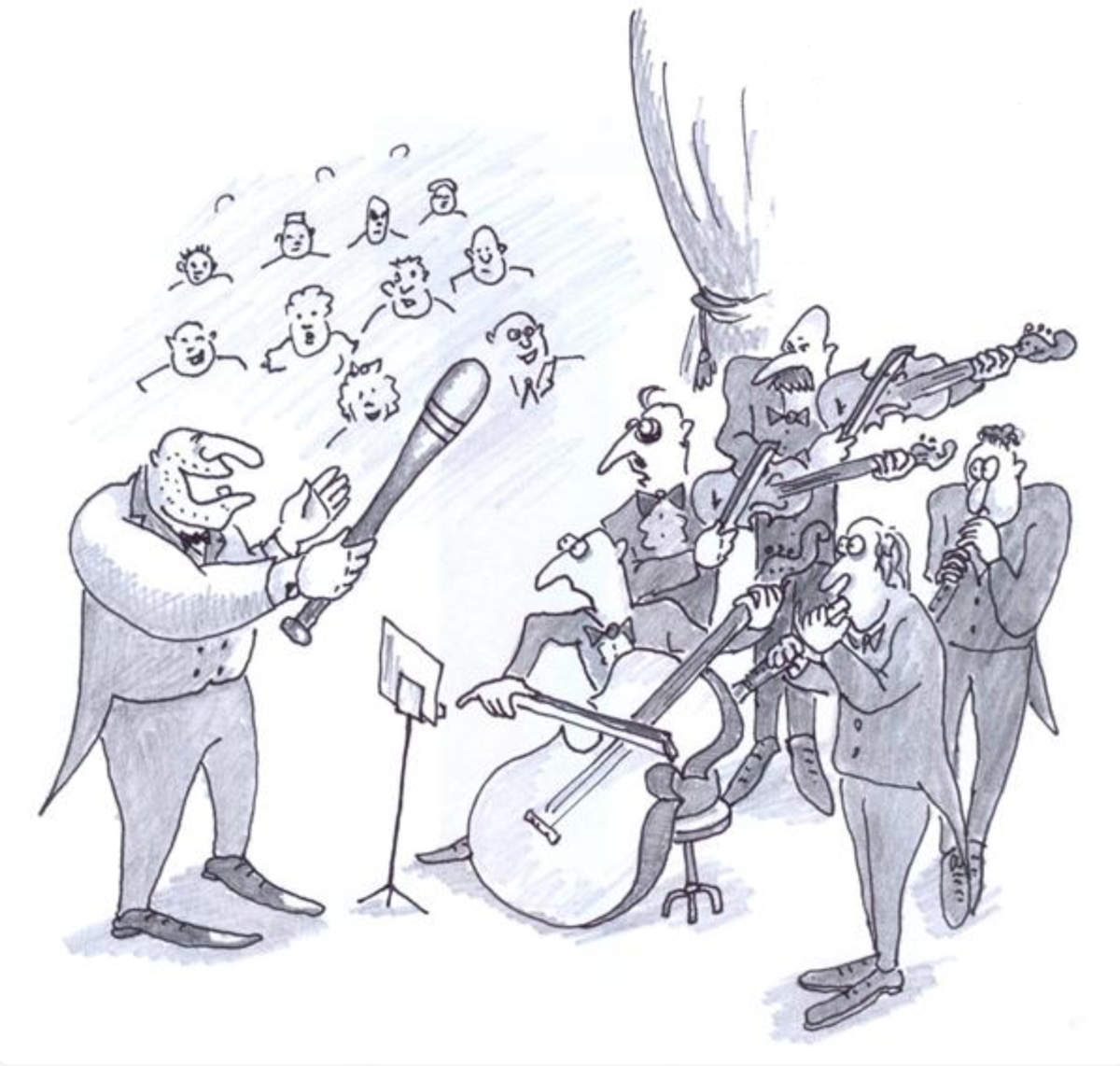 Симфонический оркестр на прозрачном фоне