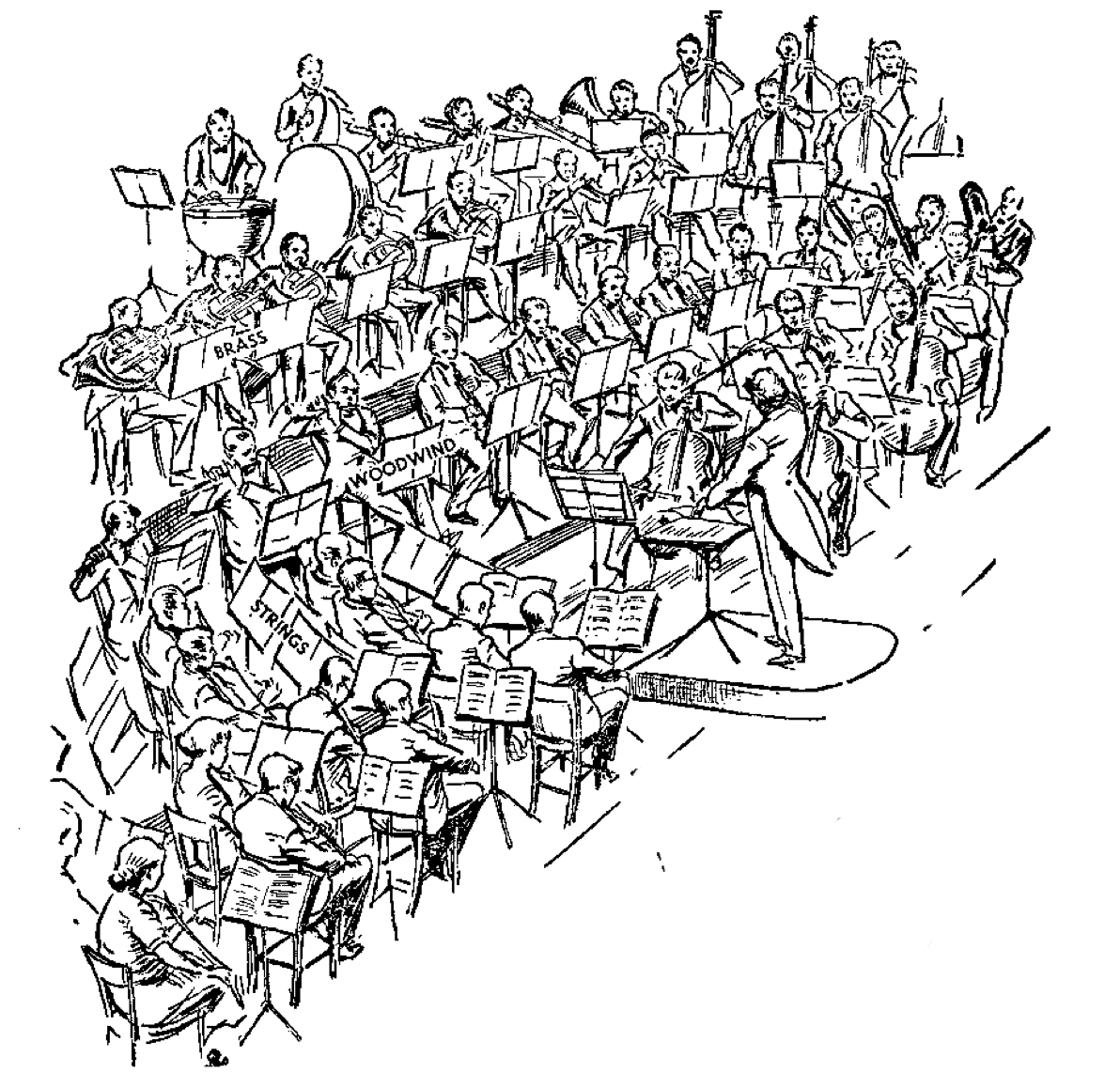 Шаржи с музыкальными инструментами