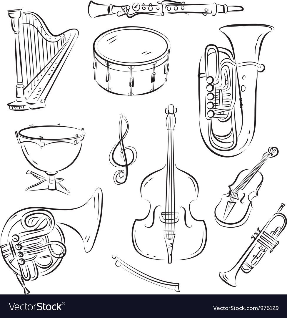 Скрипка для раскрашивания