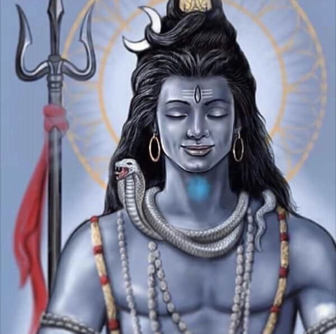 Шестирукий Бог Шива эскиз