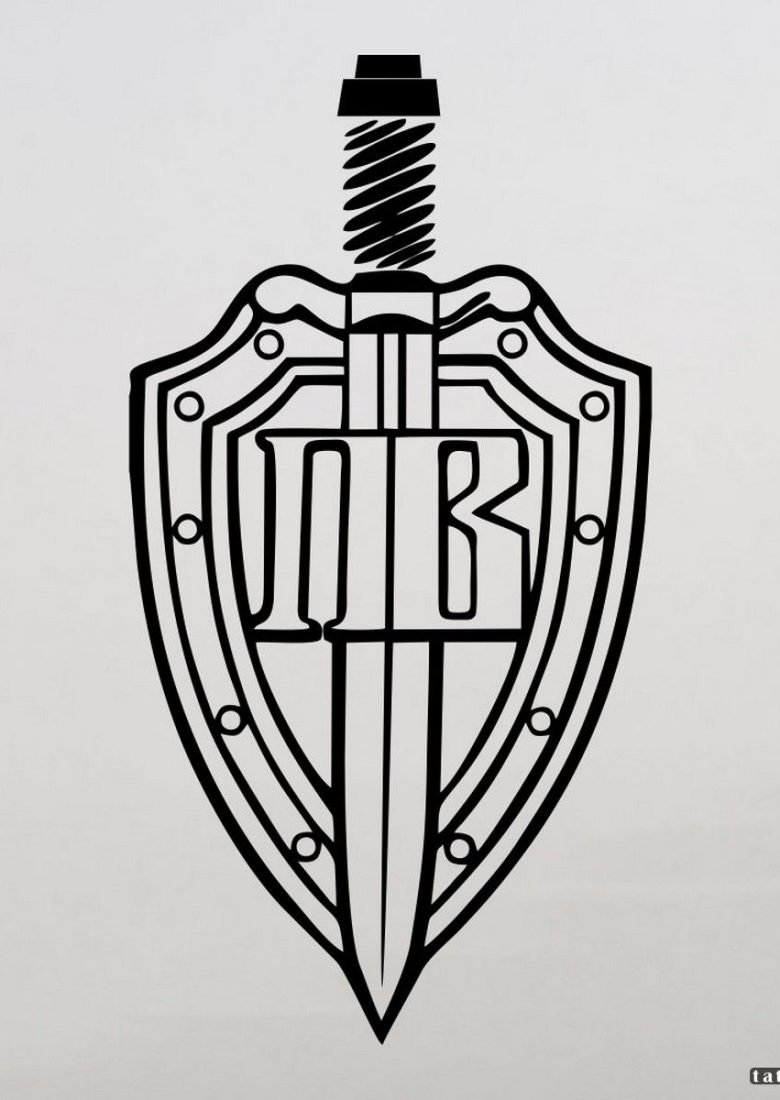 Рыцарский щит раскраска