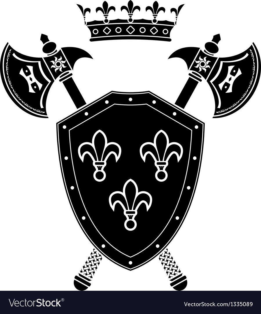 Рыцарский щит рисунок