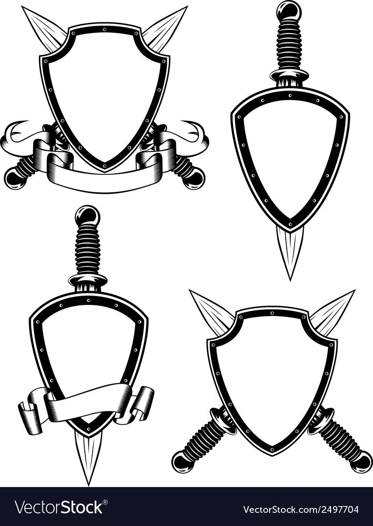 Щит с крыльями и мечом