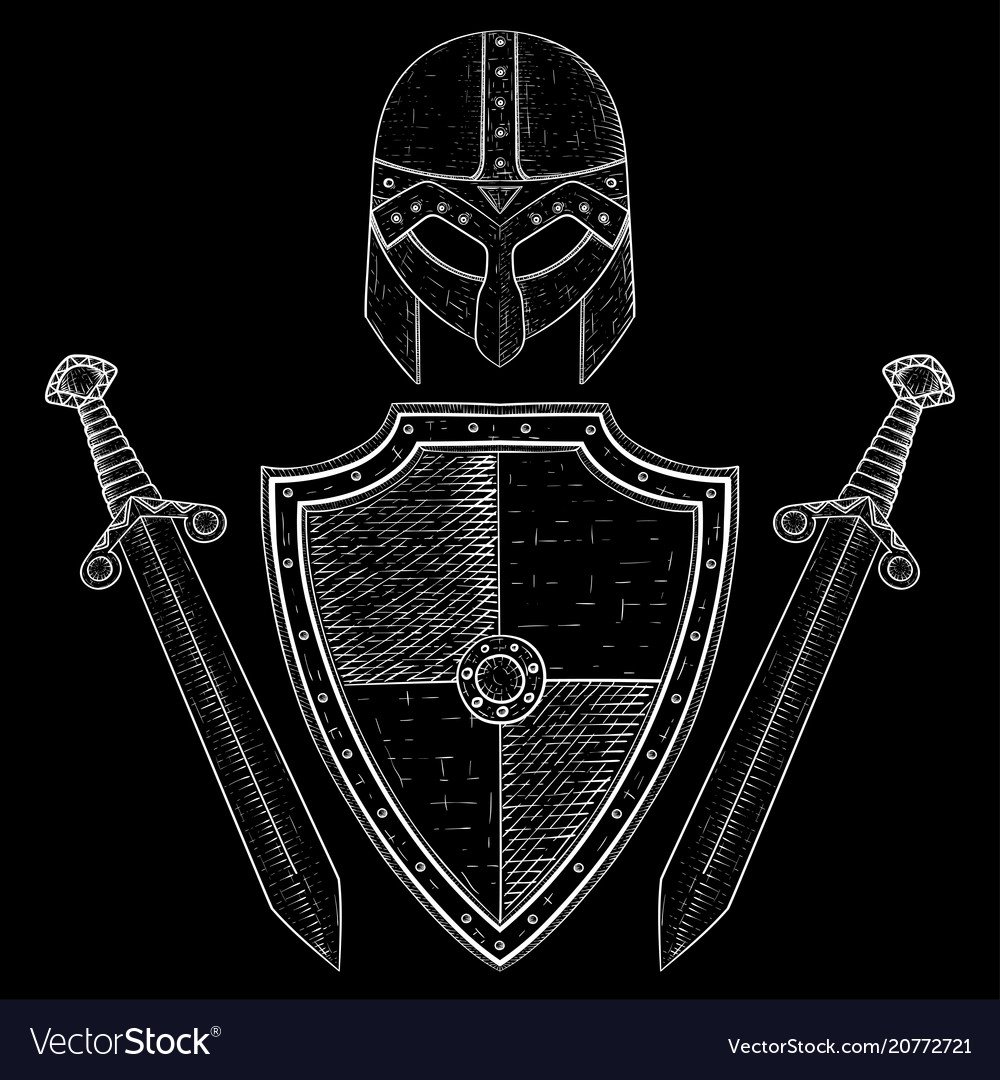 Рыцарский щит с короной