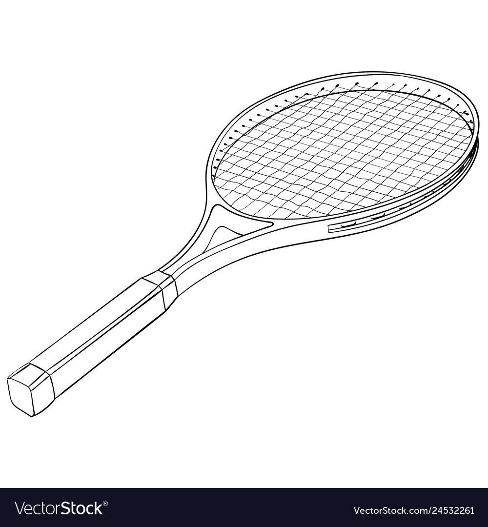 Теннисная ракетка раскраска
