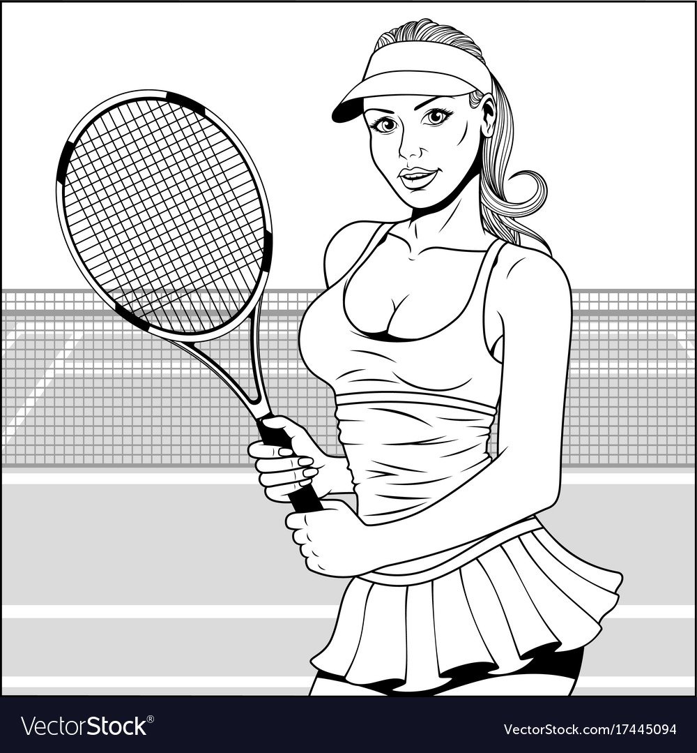 Теннисная ракетка эскиз