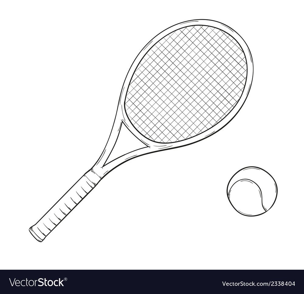 Теннис ракетки карандашом