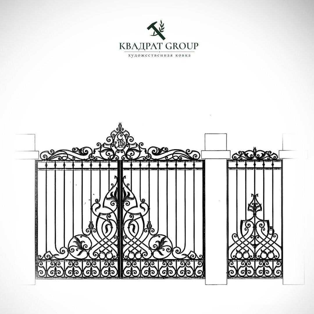 Европейские эскизы кованых ворот