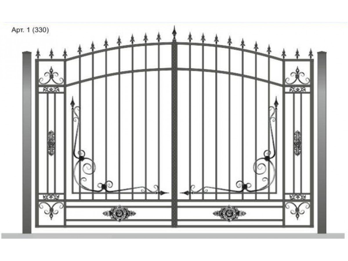 Кованые ворота v-100 (1 кв.м.)