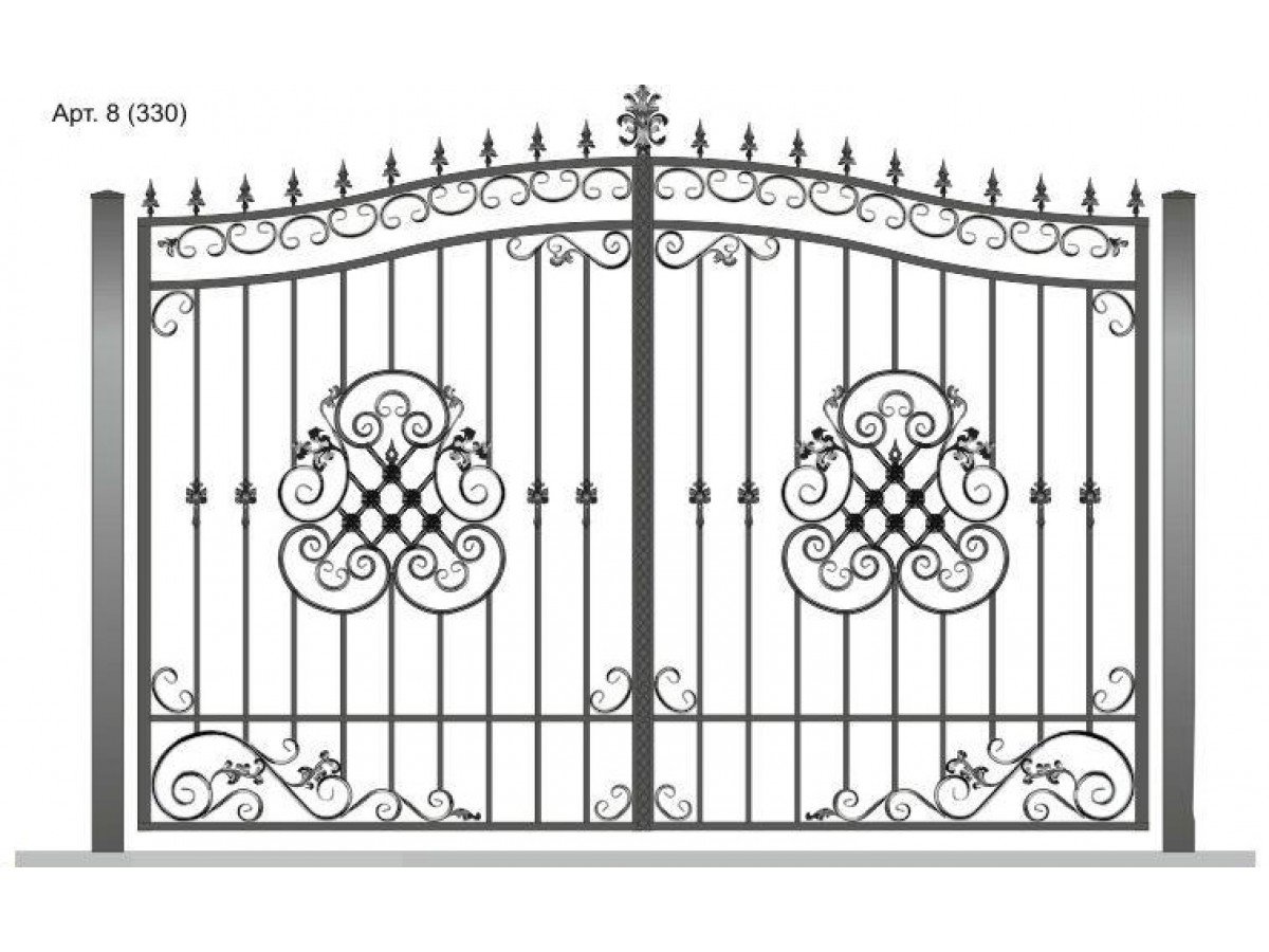 Калитка из металла чертеж