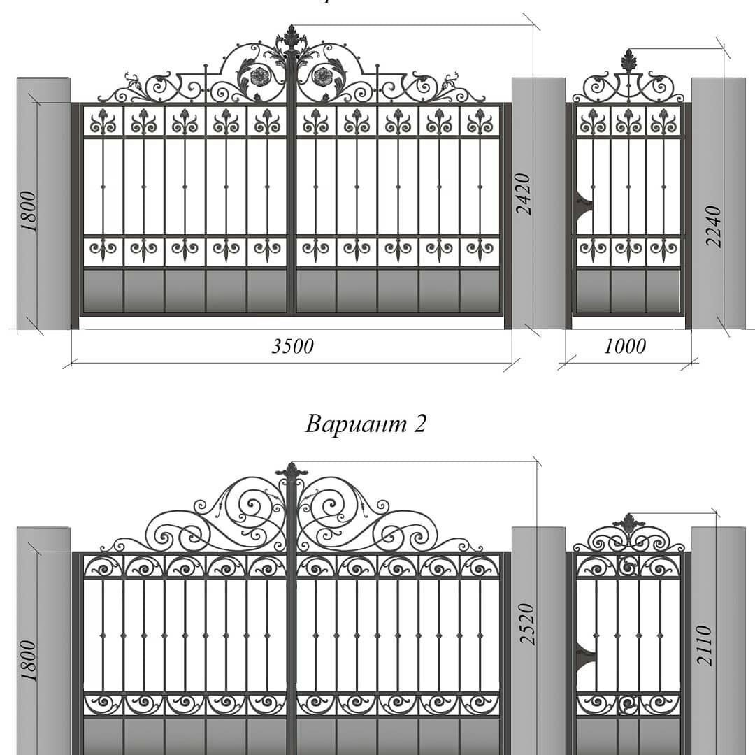 Металлические калитки для забора эскизы