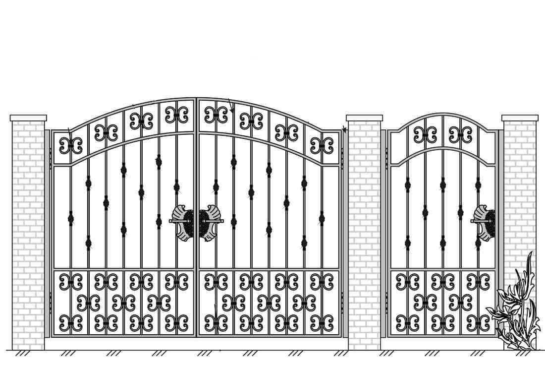 Ворота в готическом стиле