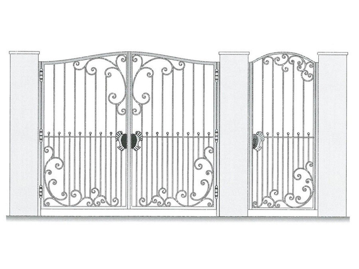 Эксклюзивные кованые ворота в карандаше