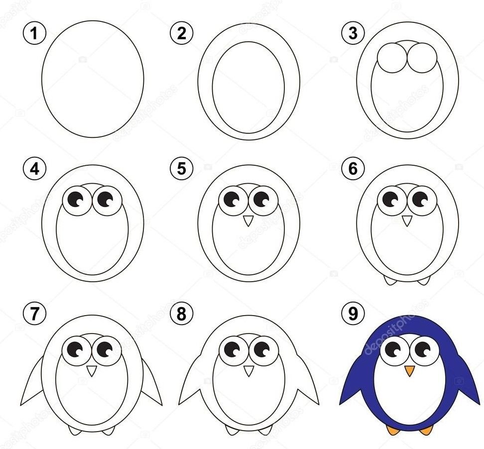 Рисование животных для детей мордочки