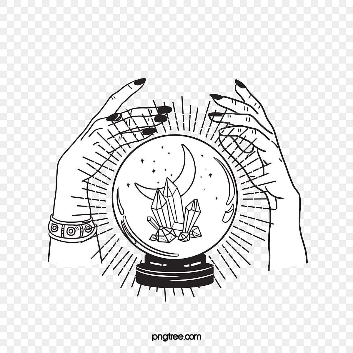 Магический шар в женских руках