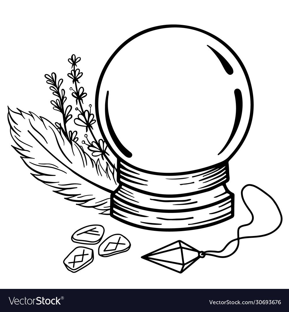 Хрустальный шар Векторная Графика