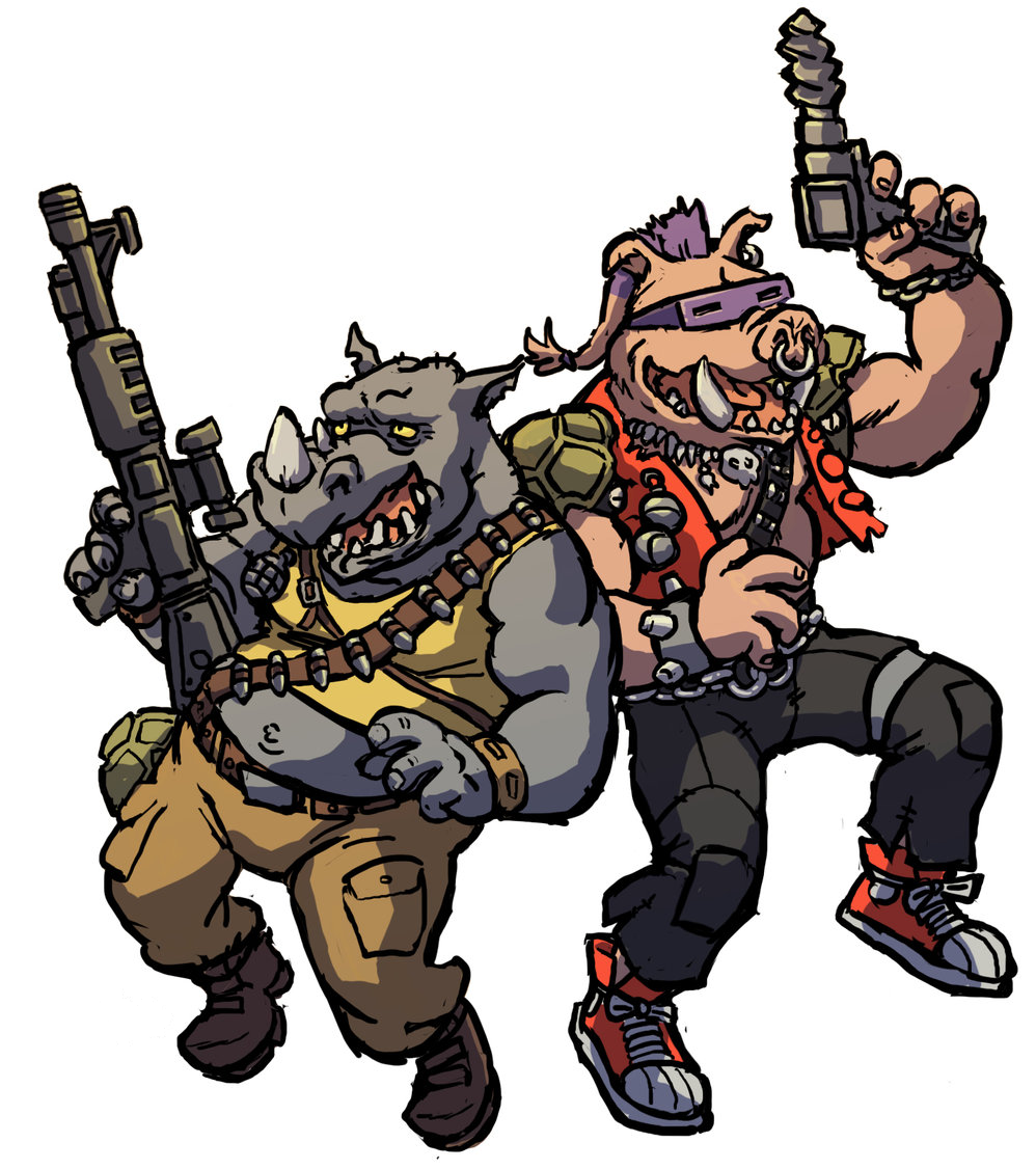 Черепашки ниндзя 1987 Бибоп и рокстеди