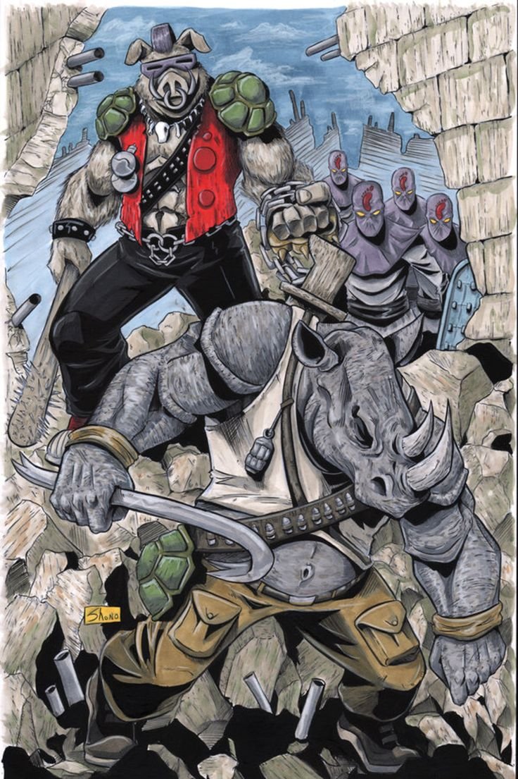 Черепашки ниндзя Бибоп и рокстеди