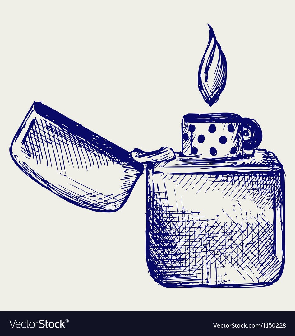 Рисунки сигарет и зажигалки