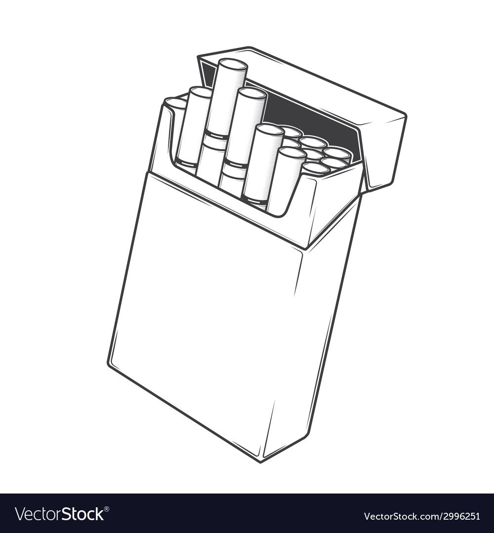 Пачка сигарет вектор