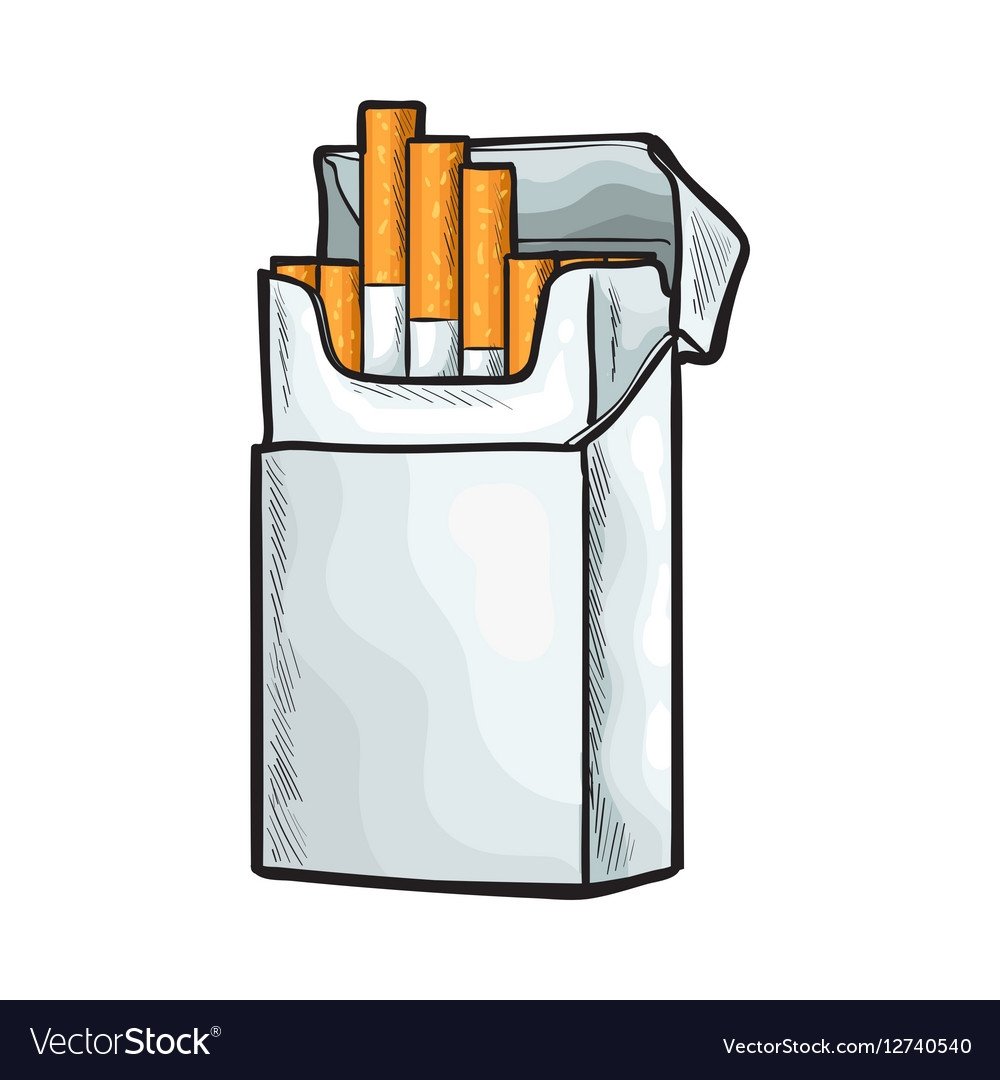 Пачка сигарет рисунок