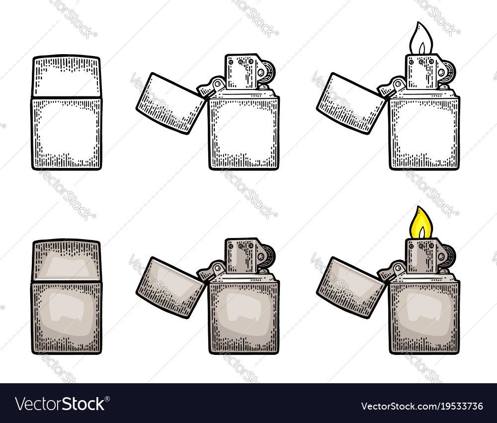 Бензиновая зажигалка вектор