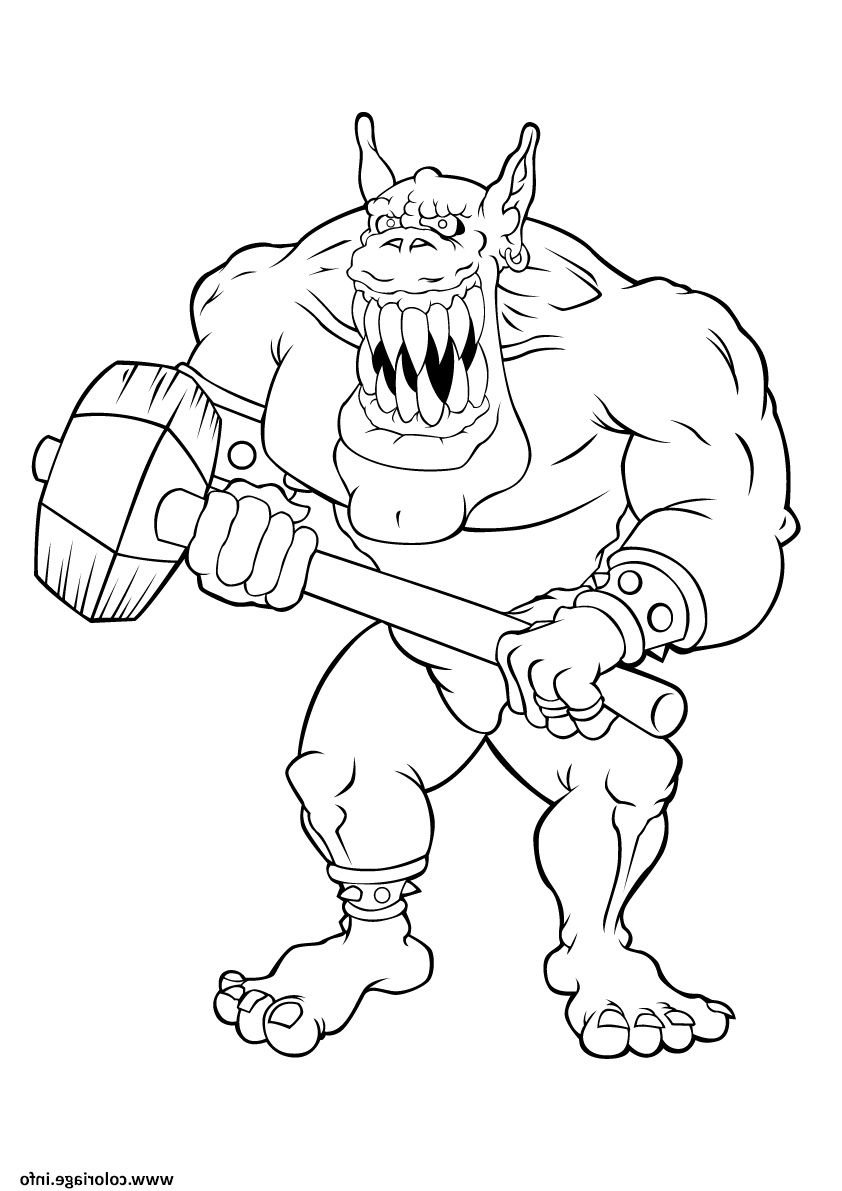 Великан раскраска для детей