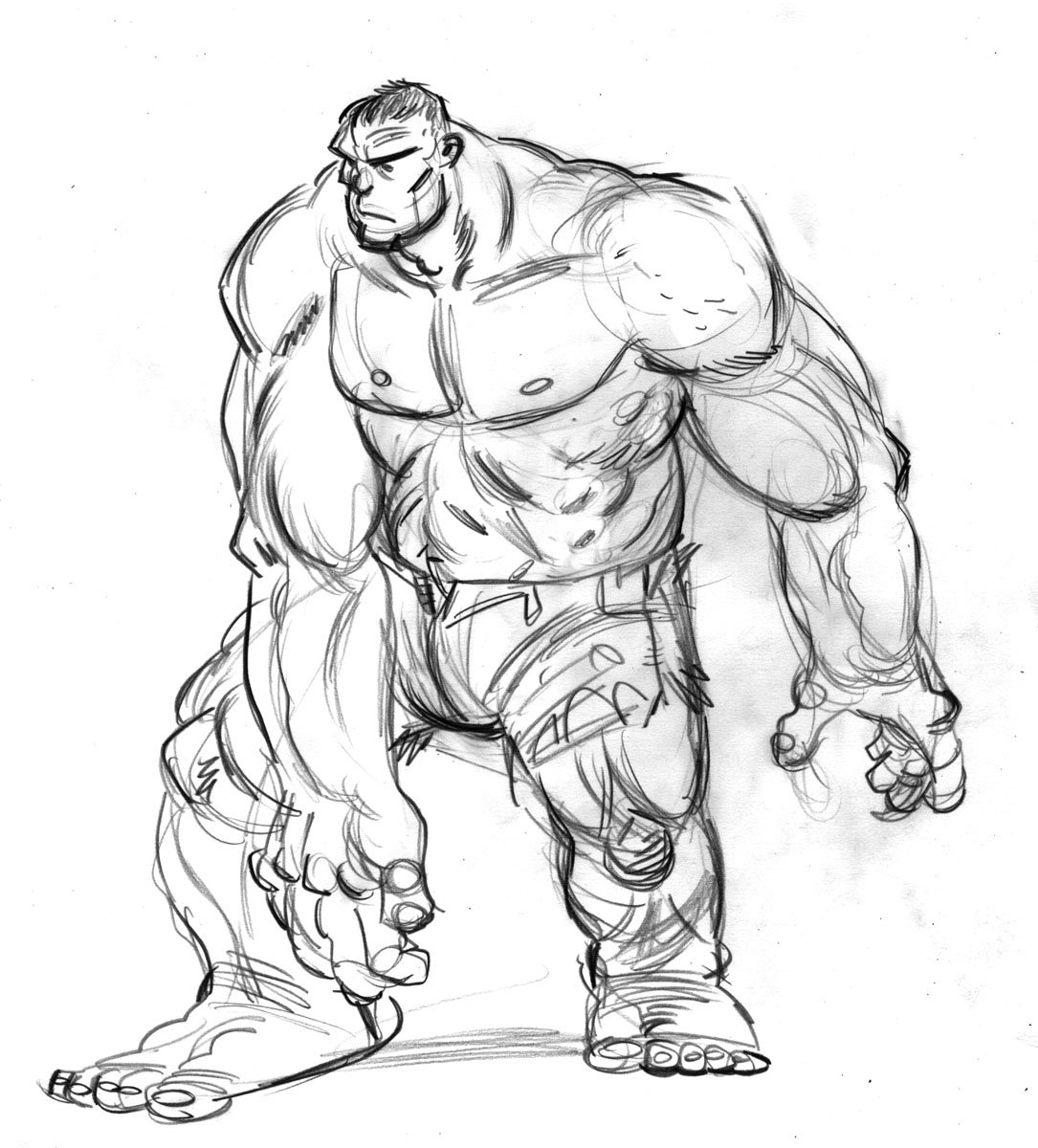 Великан рисунок карандашом