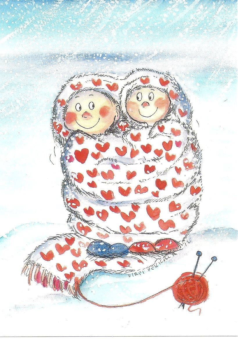 Больше люблю тепло. Вирпи Пеккала иллюстрации. Финская художница Вирпи Пеккала. Зимние иллюстрации. Веселые зимние иллюстрации.