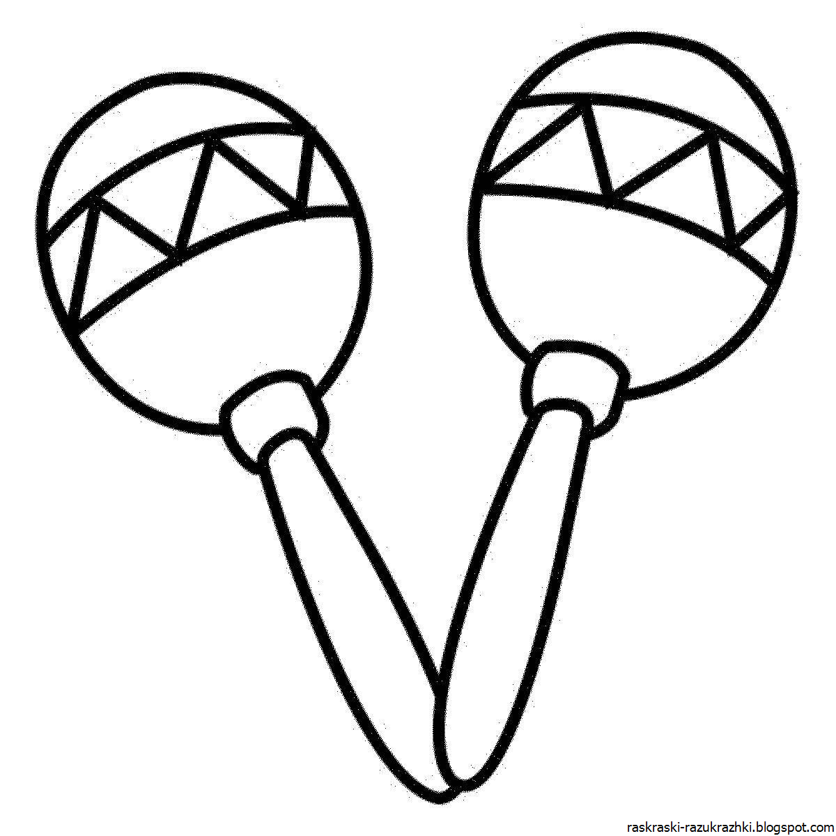 Маракасы раскраска для детей