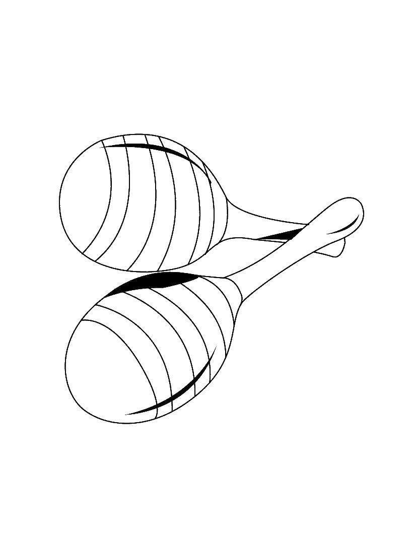 Маракасы для раскрашивания детям