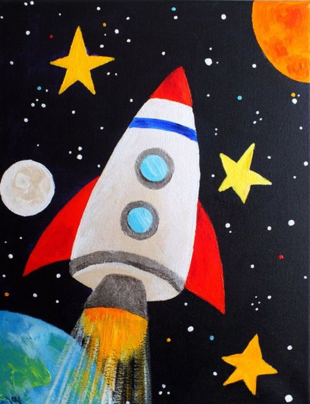 Рисуем ко дню космонавтики. Рисование для детей космос. Рисунок на тему космос. Поделки на тему космос. Рисование для малышей космос.