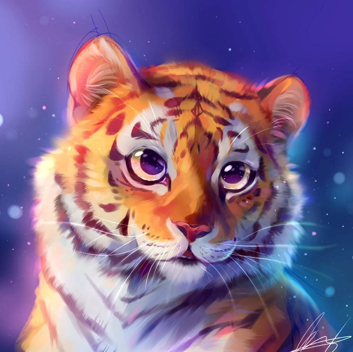 Милый тигр рисунок - 82 фото