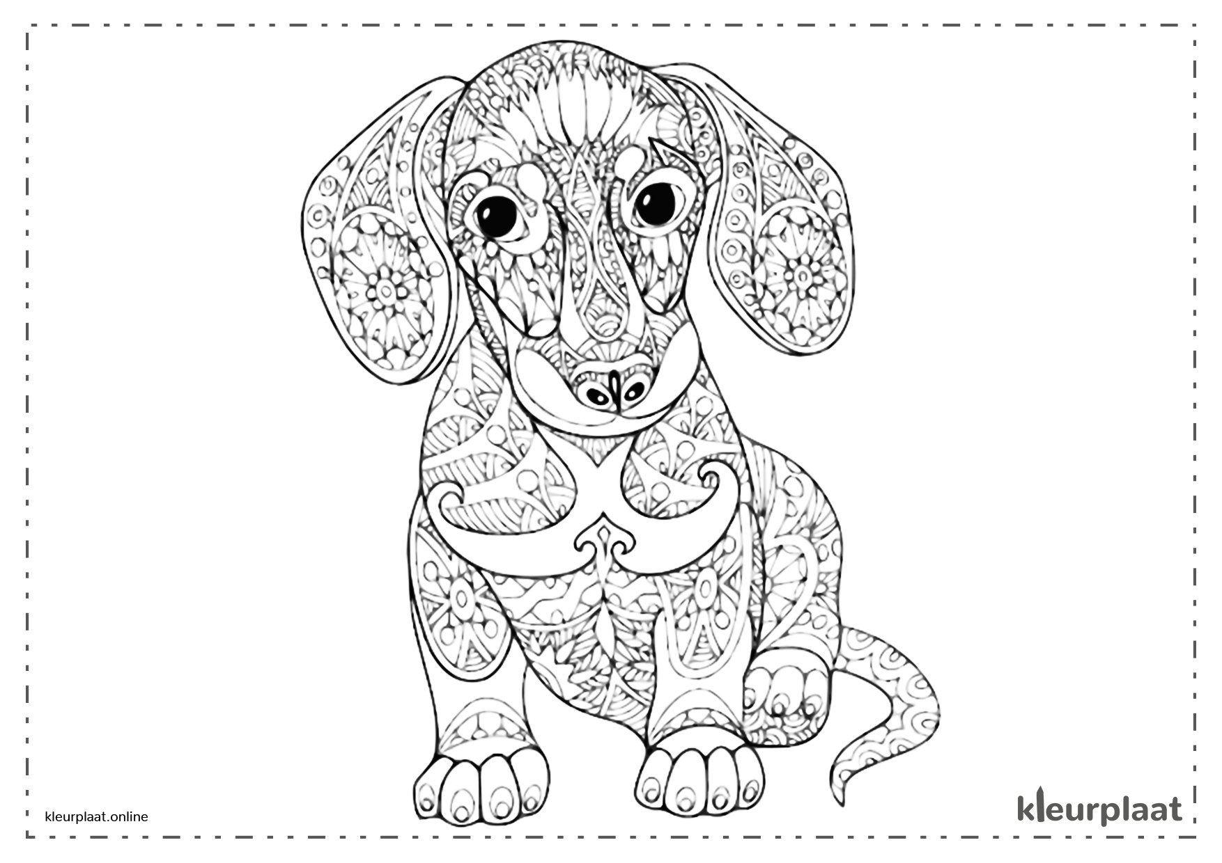 Раскраска собака с одеждой - 74 фото