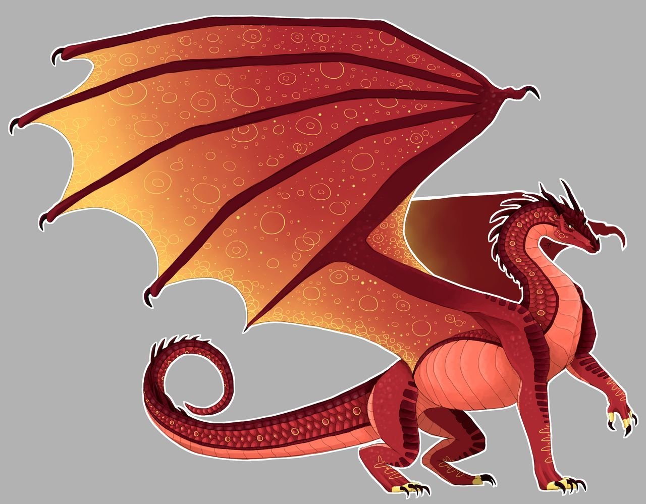 Крылья дракона красные